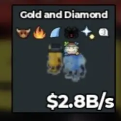 BS12092 Gold and Diamond Bull Trait 2.8B s (Секретный персо… — Roblox, лот №221588