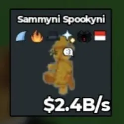 BS12259 Sammyni spookyni Gold 2.4B s (Секретный персонаж) — Roblox, лот №221673