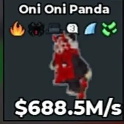 BS12302 Oni Oni Panda 688.5M s (Секретный персонаж) — Roblox, лот №221691