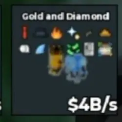 BS12310 Gold and Diamond 4B s (Секретный персонаж) — Roblox, лот №221694