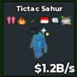 BS12384 Tictac Sahur Diamond 1.2B s (Секретный персонаж) — Roblox, лот №221587