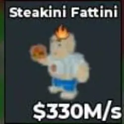 BS12391 Steakini Fattini 330M s (Секретный персонаж) — Roblox, лот №221594