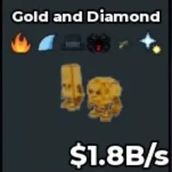 BS12435 Gold and Diamond Gold 1.8B s (Секретный персонаж) — Roblox, лот №221635