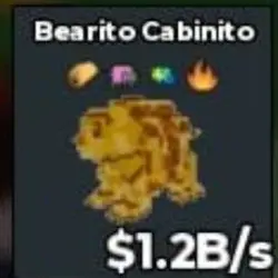 BS12466 Bearito Cabinito Gold 1.2B s (Секретный персонаж) — Roblox, лот №221705