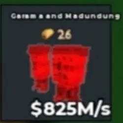 BS12509 Garama and Madundung With 26 Trait Cursed 825M s (С… — Roblox, лот №221735