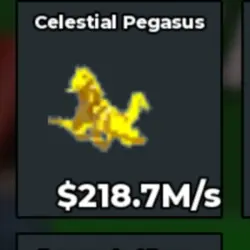 BS12544 Celestial Pegasus Gold 218.7M s (Секретный персонаж) — Roblox, лот №221750