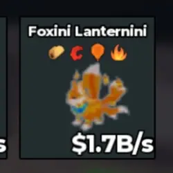 BS12586 Foxini Lanternini 1.7B s (Секретный персонаж) — Roblox, лот №221782