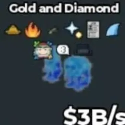 BS12621 Gold and Diamond Diamond 3B s (Секретный персонаж) — Roblox, лот №221716