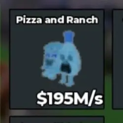 BS12657 Pizza and Ranch Diamond 195M s (Секретный персонаж) — Roblox, лот №221770