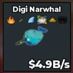 BS9407 Digi Narwhal 4,9b CHEAPST PRICE (Секретный персонаж) — Roblox, лот №221980
