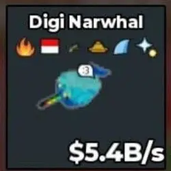 BS9408 Digi Narwhal 5,4b CHEAPST PRICE (Секретный персонаж) — Roblox, лот №221981