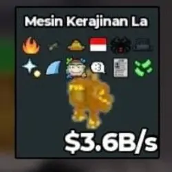 BS9662 La Craft Machine Gold 3.6B s (Секретный персонаж) — Roblox, лот №222001