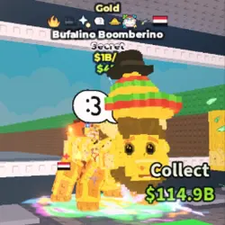 Bufalino Boomberino 1B s Gold 8 traits (Секретный персонаж) — Roblox, лот №222069