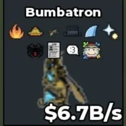 BUMBATRON - [6.7B s] - 10 TRAITS(clean) (Секретный персонаж) — Roblox, лот №222173