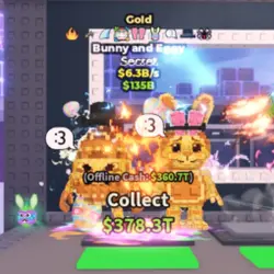 Bunny and Eggy (Gold) 6.3B s (Секретный персонаж) — Roblox, лот №222213