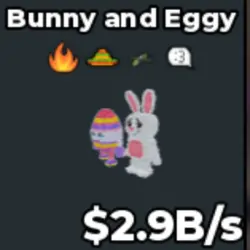 Bunny and Eggy 2.9B s - D elivery (Секретный персонаж) — Roblox, лот №222226