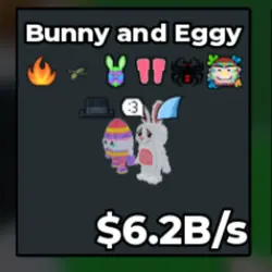 Bunny and Eggy 6.2B s (Секретный персонаж) — Roblox, лот №222239