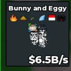 Bunny and Eggy Yin - Yang $6.5B S (Секретный персонаж) — Roblox, лот №222252