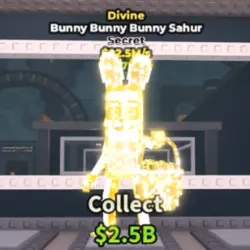 Bunny Bunny Bunny Sahur Divine 22,5M s (Секретный персонаж) — Roblox, лот №222271
