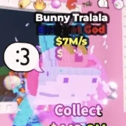 Bunny Tralala DIAMOND with 7 mutations 7M s (Brainrot God п… — Roblox, лот №222293