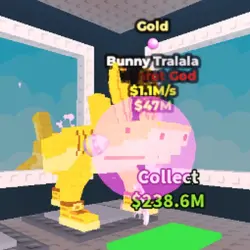 Bunny Tralala Gold 1.1M s - God Easter Event 2026 (Brainrot… — Roblox, лот №222295