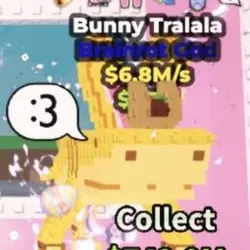 Bunny Tralala GOLD 6 mutations 6.8M s (Brainrot God персона… — Roblox, лот №222297
