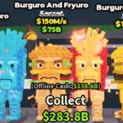 Burguro and Fryuro 150 - 800M s (Секретный персонаж) — Roblox, лот №222400