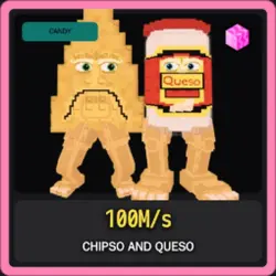Candy Chipso and Queso 100M s (Секретный персонаж) — Roblox, лот №222848