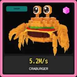 Candy Craburger 5.2M s (Секретный персонаж) — Roblox, лот №222835