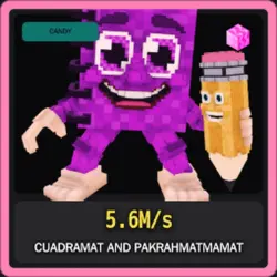 Candy Cuadramat and Pakrahmatmamat 5.6M s (Секретный персон… — Roblox, лот №222841