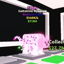 Candy Gattatino Nyanino 140 K s (Brainrot God персонаж) — Roblox, лот №222890