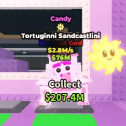 Candy Tortuginni Sandcastlini 2.8 M s (SUN TRAIT) (Brainrot… — Roblox, лот №223114