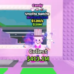 Candy Unclito Samito 1.2 M s (3 Traits) (Fireworks Trait) (… — Roblox, лот №223124