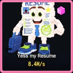 Candy Yess my Resume 8.4M s (Секретный персонаж) — Roblox, лот №223134
