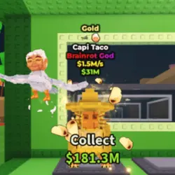Capi Taco Gold 1,5M s With 2 Traits (Brainrot God персонаж) — Roblox, лот №223187