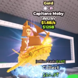 Capitano Moby 1.6B s Gold (Секретный персонаж) — Roblox, лот №223314