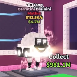 Carrotini Brainini Yin - Yang Very RARE (Мифический персона… — Roblox, лот №223507