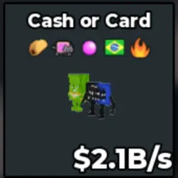 Cash Or Card (f01750) (Секретный персонаж) — Roblox, лот №223515