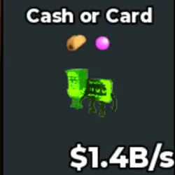 Cash or Card 1.4B s - Radioactive (Секретный персонаж) — Roblox, лот №223527