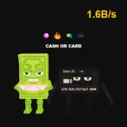 Cash or Card 1.6B s #Gan (Секретный персонаж) — Roblox, лот №223530