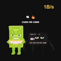 Cash or Card 1B s #var (Секретный персонаж) — Roblox, лот №223546