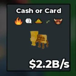 Cash or Card 2.2B s (Секретный персонаж) — Roblox, лот №223547