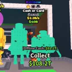 Cash or card 2.2B s Rainbow (Секретный персонаж) — Roblox, лот №223548