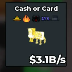 Cash or Card 3.1B s (Секретный персонаж) — Roblox, лот №223555