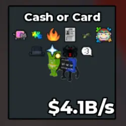 Cash or Card 4.1B s (Секретный персонаж) — Roblox, лот №223559