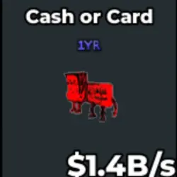 Cash or Card Cursed Trait 1 Year (Секретный персонаж) — Roblox, лот №223563
