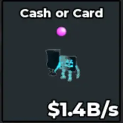 Cash or Card Cyber 1.4B s (Секретный персонаж) — Roblox, лот №223565