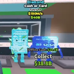 Cash Or Card Diamond (Секретный персонаж) — Roblox, лот №223569