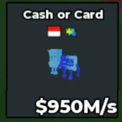Cash or Card Diamond 950M s With 2 Trait (Секретный персона… — Roblox, лот №223572