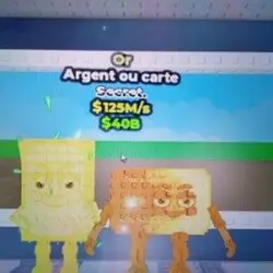 Cash or card gold 125m (Секретный персонаж) — Roblox, лот №223574